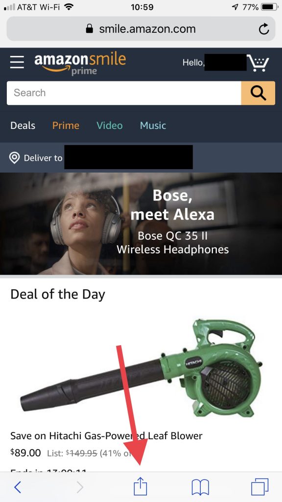 Amazon Smile App How To